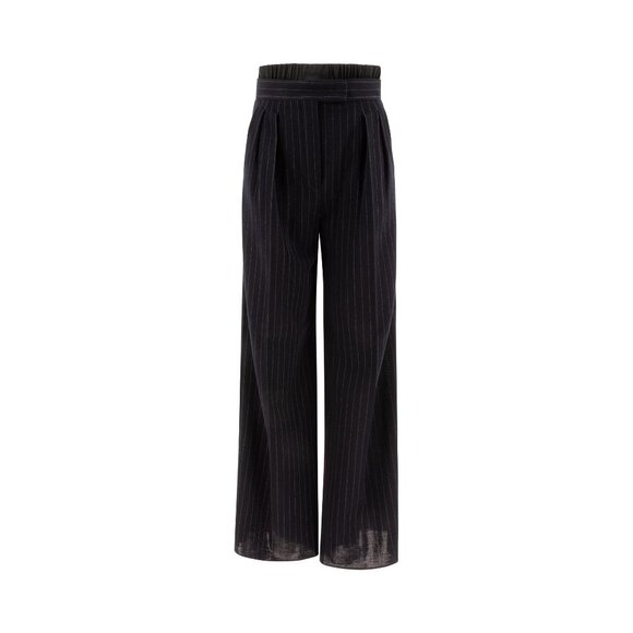 Max Mara "piroghe" Pinstriped Trousers for Women Label Size 44